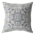 thumbnail image 1 of 18 in. Boho Ornate Zippered Suede Throw Pillow, Yellow & Gray, 1 of 1