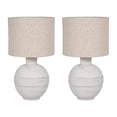 thumbnail image 1 of 18 in. Ceramic Table Lamp, White - Set of 2, 1 of 1