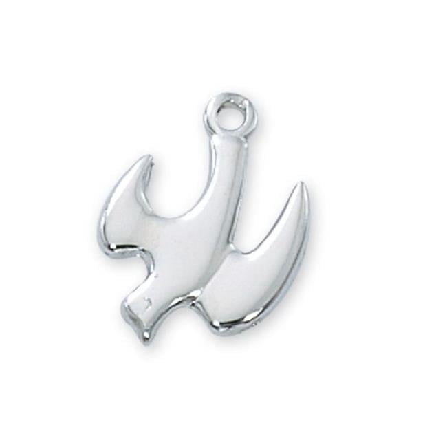 18 in. Chain Rhodium Plated Holy Spirit Pendant Boxed - Walmart.com