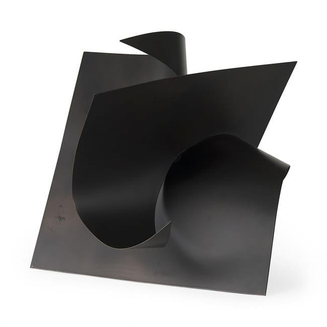 18" Black Metal Contemporary Abstract Sculpture