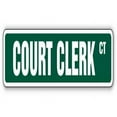 thumbnail image 1 of 18 in. Court Clerk Street Sign - Justice Judge Jury Lawyer Law, 1 of 1