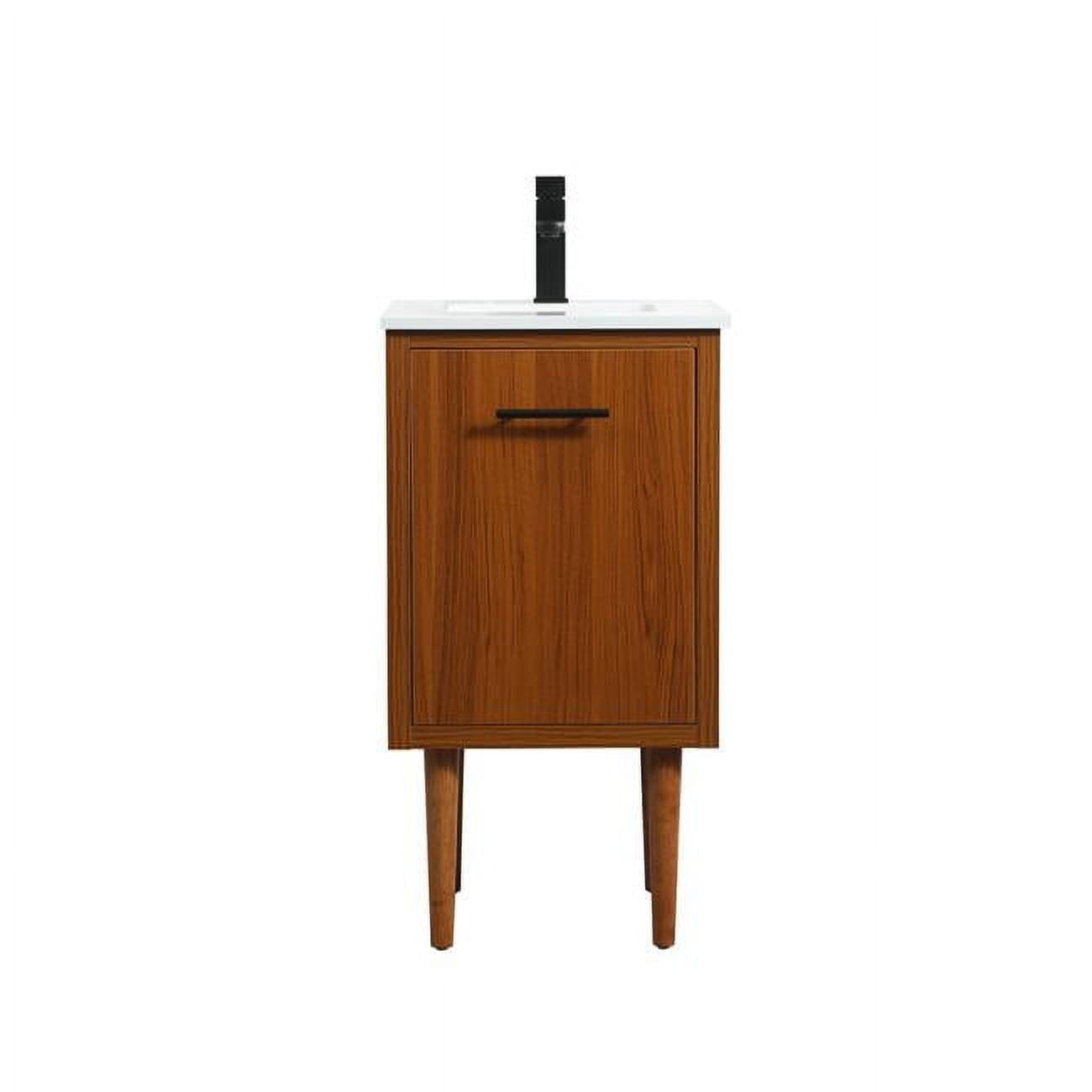18 in. Cyrus Single Bathroom Vanity, Teak - Walmart.com