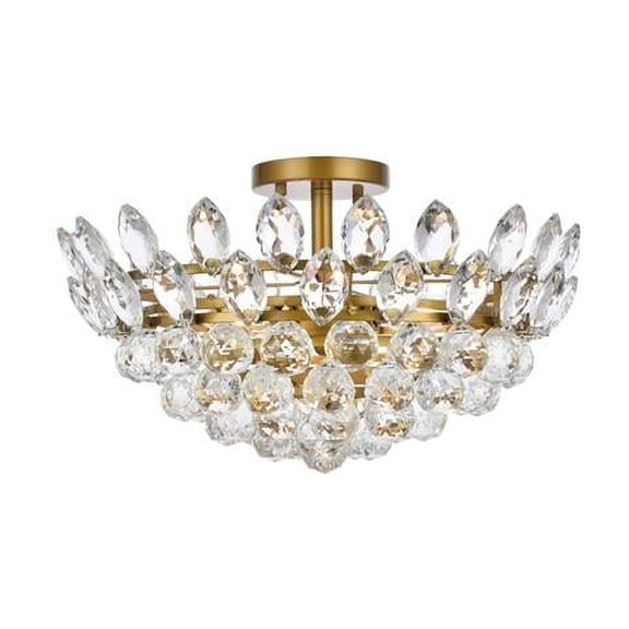 18 in. Emilia Flush Mount in Brass