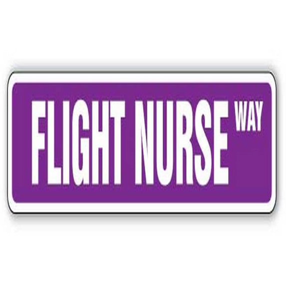 18 in. Flight Nurse Street Sign - Military Nursing Army Navy Rn