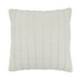 thumbnail image 1 of 18 in. Furry Framework Grid Faux Rabbit Fur Square Throw Pillow Cover, Ivory, 1 of 1