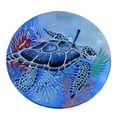 thumbnail image 1 of 18-in H Glass Birdbath with Turtle Accent and Metal Stand, 1 of 1