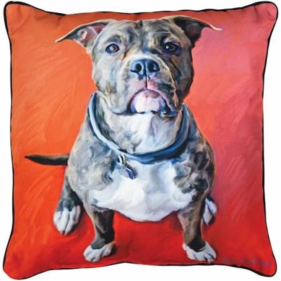 18 in. Kratos at Your Service Terrier Portrait Pillow
