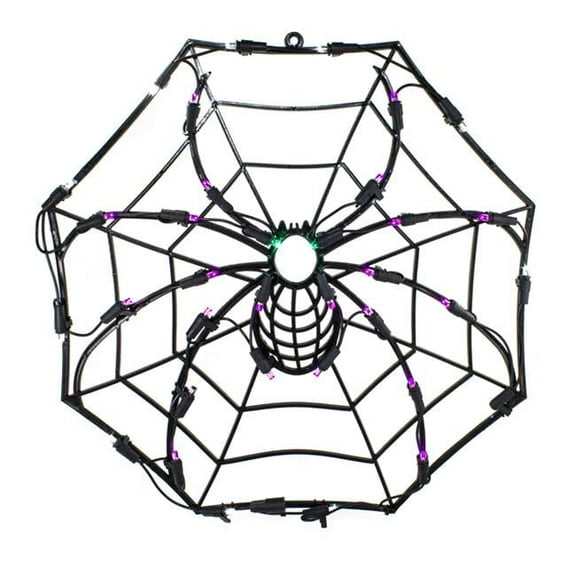 18 in. LED Spider Web Outdoor Window Display Light Decor