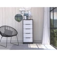 thumbnail image 1 of 18 in. Manufactured Wood Five Drawer Standard Chest, White, 1 of 1