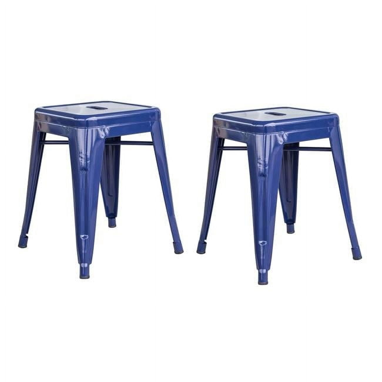 18 in. Metal Bar Stool Red 2 Piece Walmart
