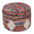 thumbnail image 1 of 18 in. Multicolored Cotton Blend Ottoman, 1 of 1