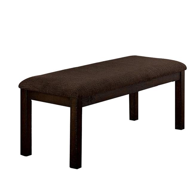 18 in. Padded Bench with Wooden Frame, Brown - Walmart.com