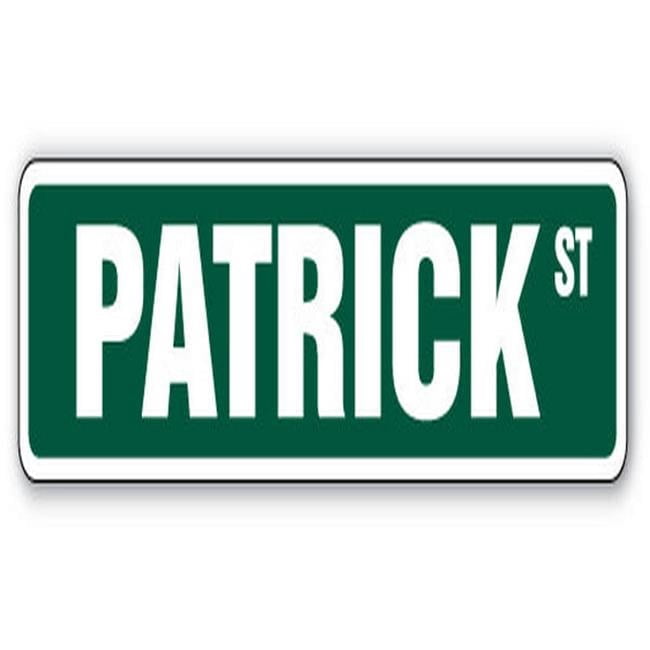 Partick Sign 18 in. Patrick Street Childrens Name Room Sign - Walmart.com