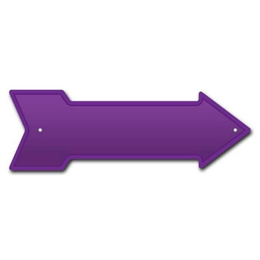 18 in. Purple Arrow Sign