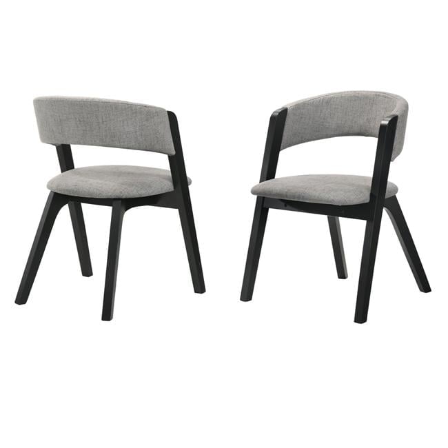 Rennes Mid-Century Modern Light Grey Upholstered Dining Chair