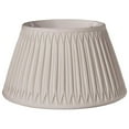 thumbnail image 1 of 18 in. Shallow Drum Smocked Shantung Lampshade, Cream, 1 of 1