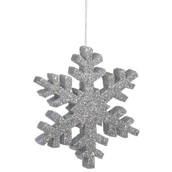 18 in. Silver Outdoor Glitter Snowflake