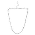 thumbnail image 1 of 18 in. Silver & Rhodium Polished U Shaped 2 in. Extender Link Necklace with Pear Shaped Lobster Clasp, 1 of 1