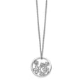 thumbnail image 1 of 18 in. Sterling Silver Flower Necklace - Polished, 1 of 1
