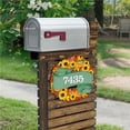 thumbnail image 1 of 18 in. Sunflower Wreath Wooden House Number Sign Decor, 1 of 1