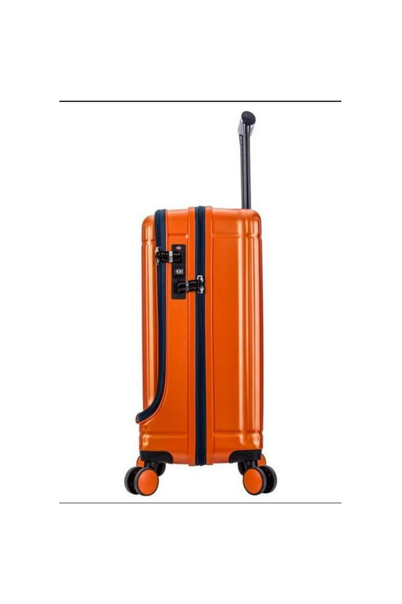 18 in. Tokyo Polycarbonate Carry on Laptop Spinner Luggage - Orange
