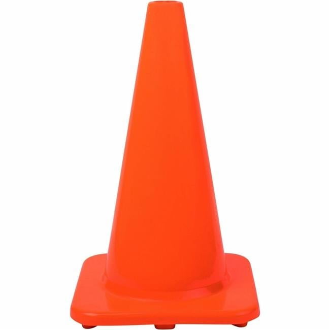18" Fluorescent Orange PVC Traffic Cone