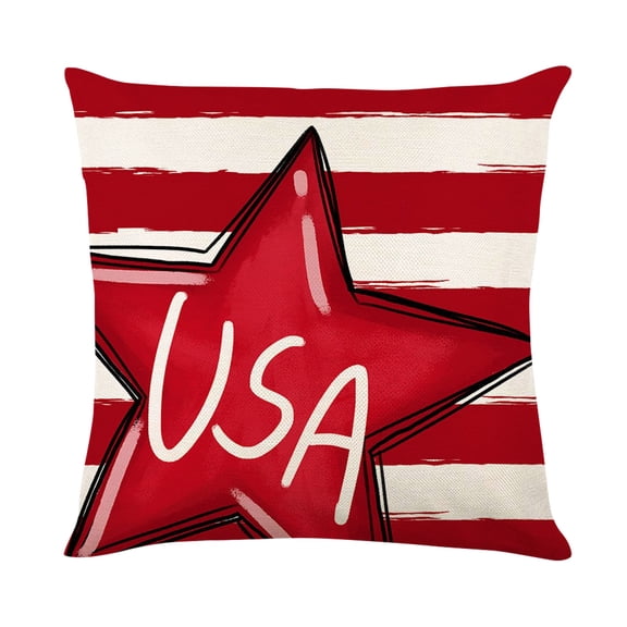 18 in. US 250 Throw Pillow Covers — 4th of July Decorations — Patio Dining Sets, Backyard Seating Areas & Deck Furniture, perfect for Summer BBQ Parties with classic Americana Style