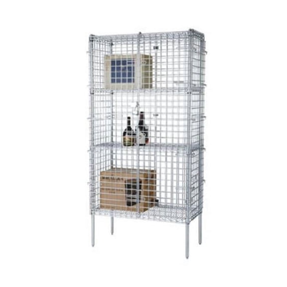18 in. W x 60 in. L x 63 in. H Security Cage - Chrome