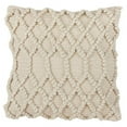 thumbnail image 1 of 18 in. Wool Blend Diamond Weave Throw Pillow Cover, Ivory, 1 of 1