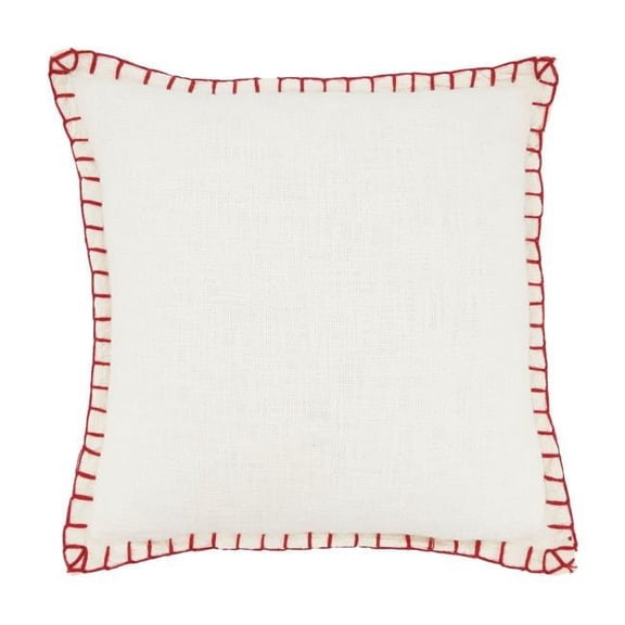 18 in. Woven Warmth Chunky Whip Stitch Square Down Filled Throw Pillow, White