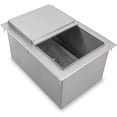 thumbnail image 1 of 18 in. x 12 in. Stainless Steel Drop-In Ice Bin with Sliding Cover NSF | Drop In Ice Bin Chest, 1 of 3