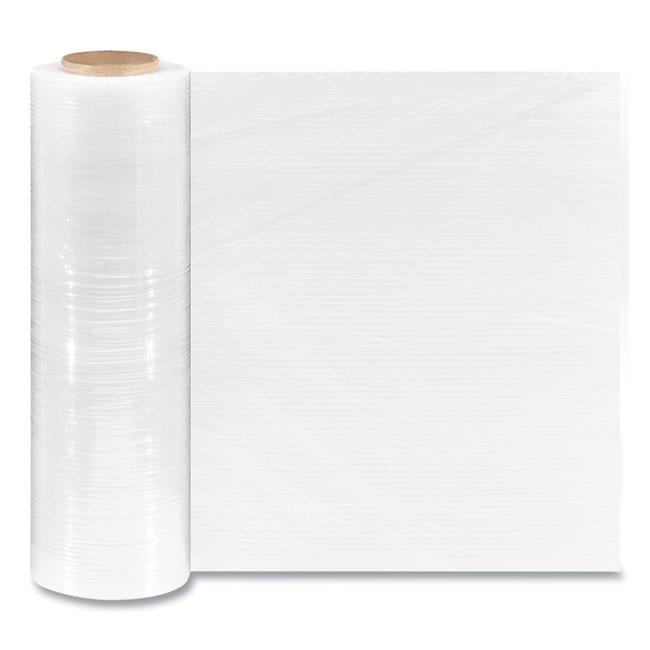 18 in. x 1500 ft. Extended Core Cast Stretch Wrap, Clear 80 Gauge