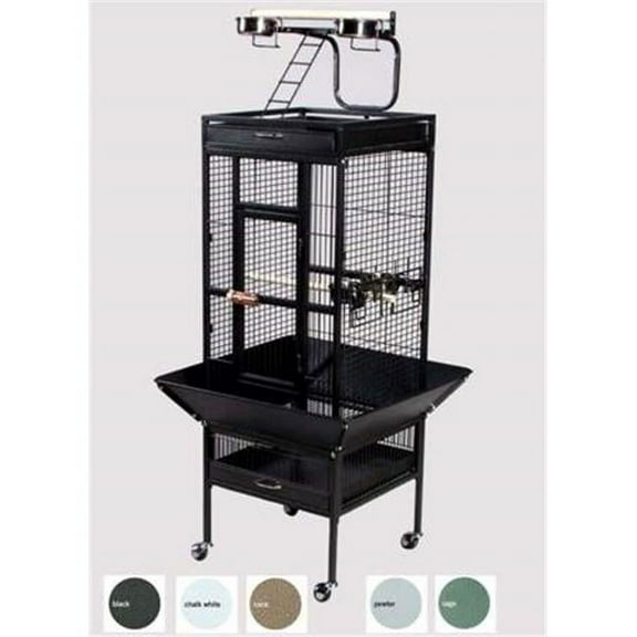 18 in. x 18 in. x 57 in. Wrought Iron Select Cage - Black