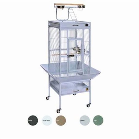 18 in. x 18 in. x 57 in. Wrought Iron Select Cage - Pewter