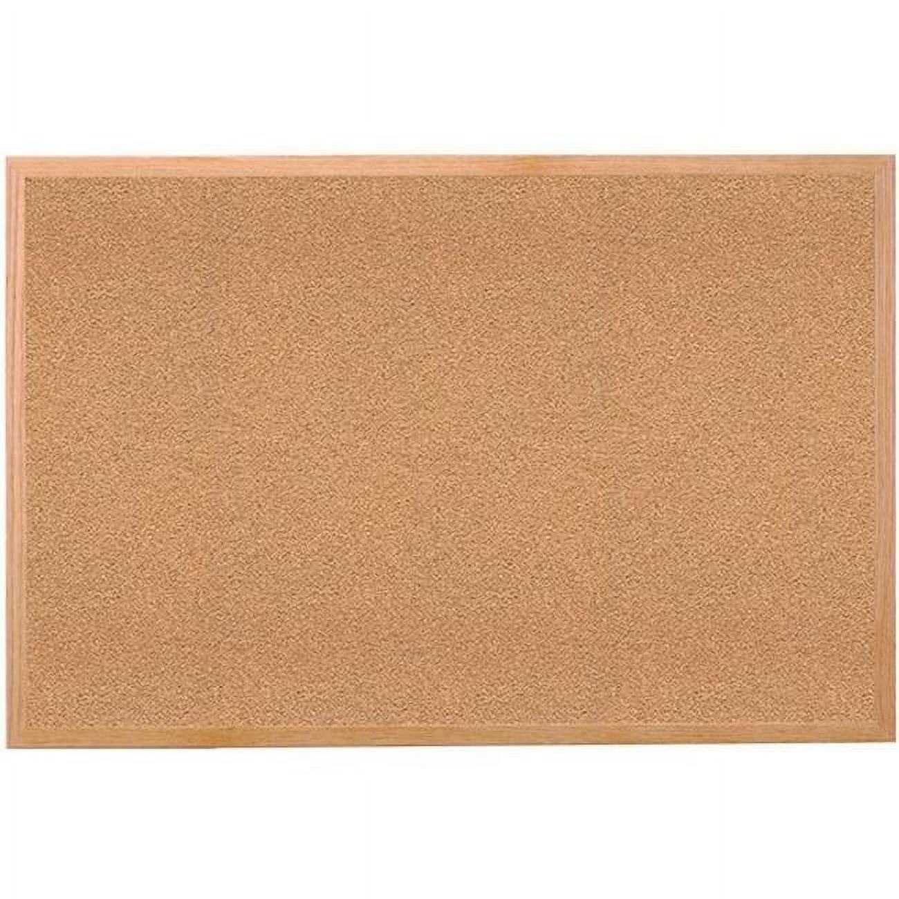 18 in. x 24 in. Wood Frame Natural Cork Board