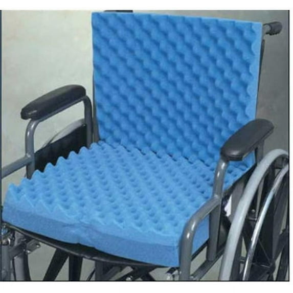 18 in. x 32 in. x 3 in. Eggcrate Wheelchair Cushion with Back