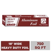 18 in x 500 ft Heavy Duty Aluminum Foil Standard,Food Safe Tin Foil Wrap for Cooking, Baking, Grilling, Food Service Standard-1 Count