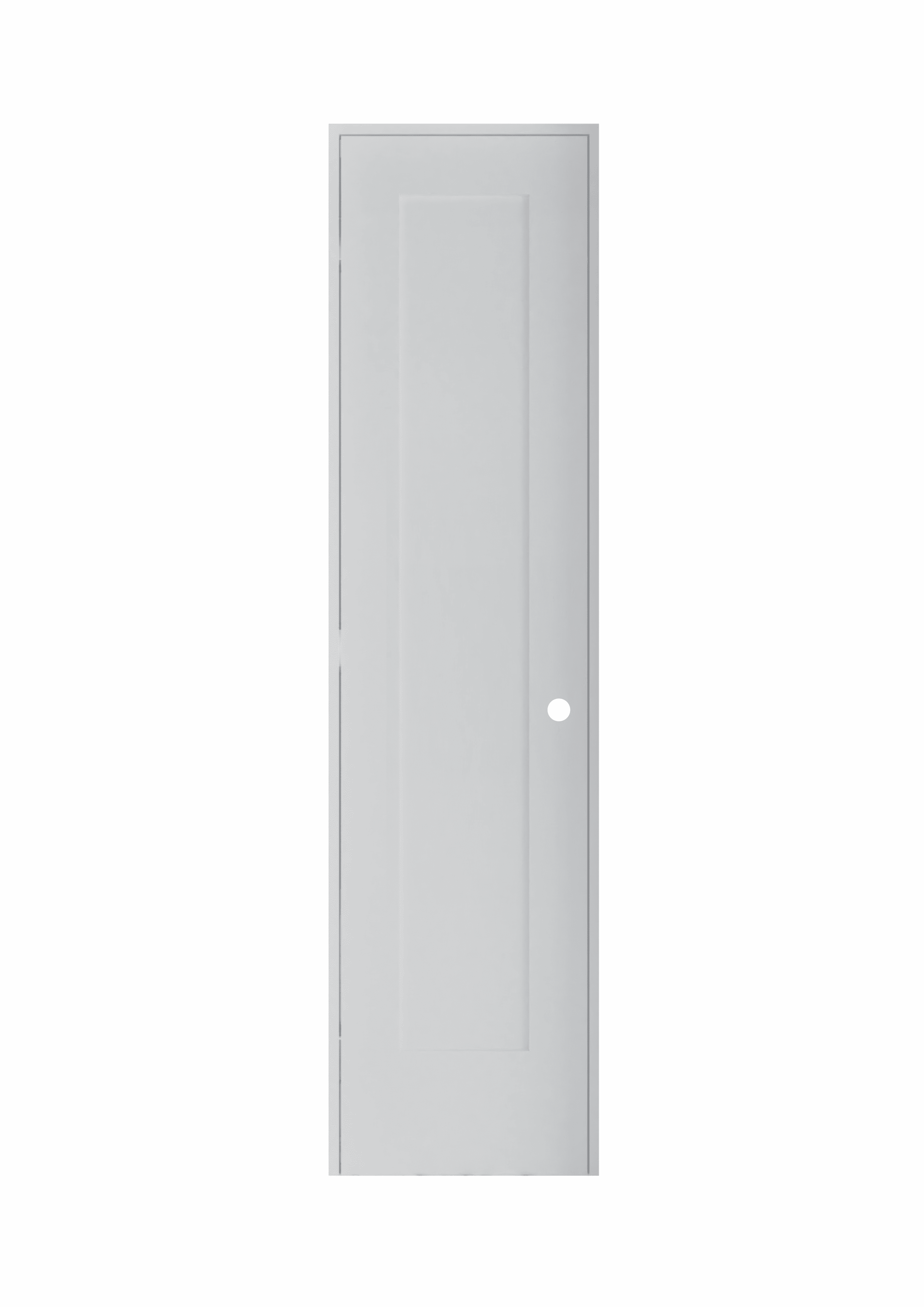 18 in. x 80 in. White Primed Solid Core Single Prehung Door
