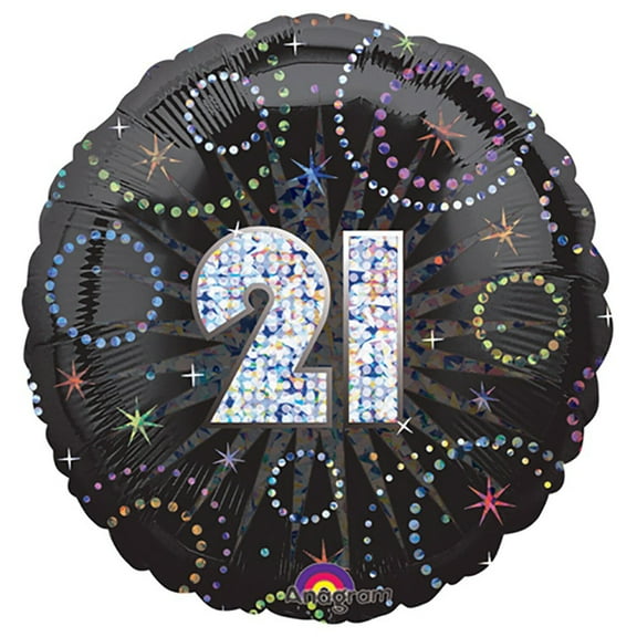 18 inch A Time To Party 21 Foil Mylar Balloon - Party Supplies Decorations
