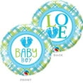 thumbnail image 1 of 18 inch Baby Boy Feet Qualatex Foil Mylar Balloon - Party Supplies Decorations, 1 of 3