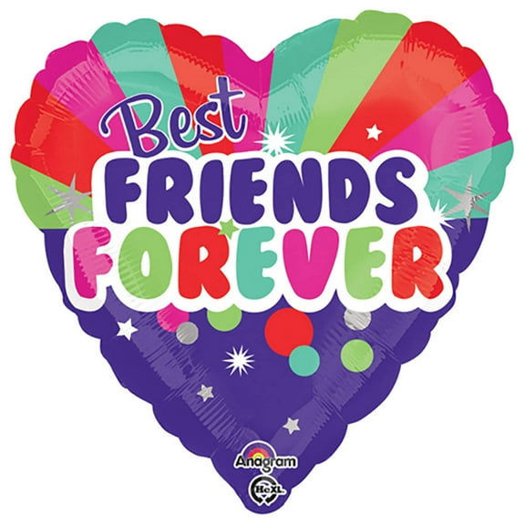 18 inch Best Friends Forever Foil Mylar Balloon - Party Supplies Decorations