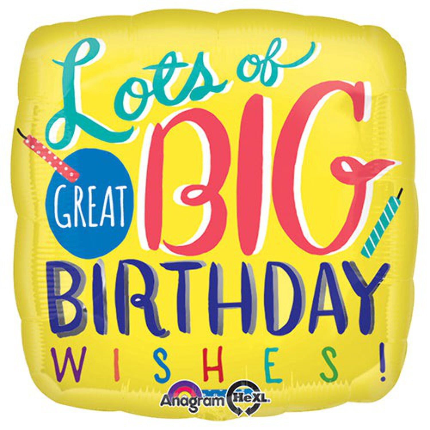 18 inch Big Birthday Wishes Foil Mylar Balloon - Party Supplies ...