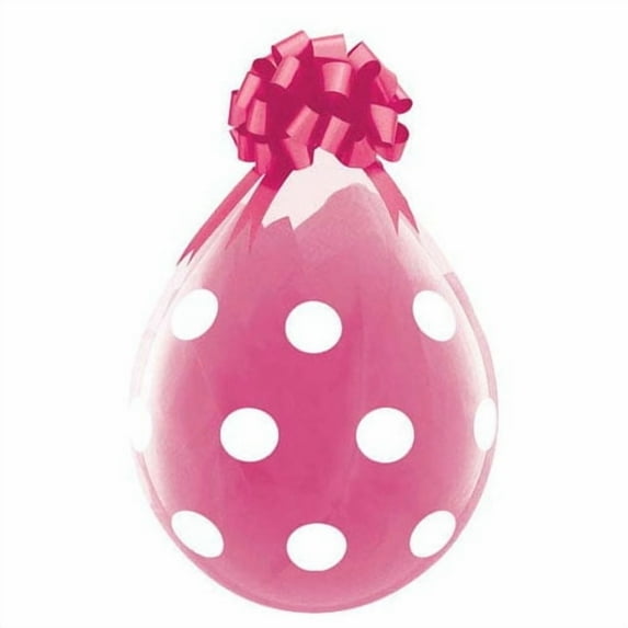 18 inch Big Polka Dots Diamond Clear Neckup Latex Balloons (5 Pack) - Party Supplies Decorations