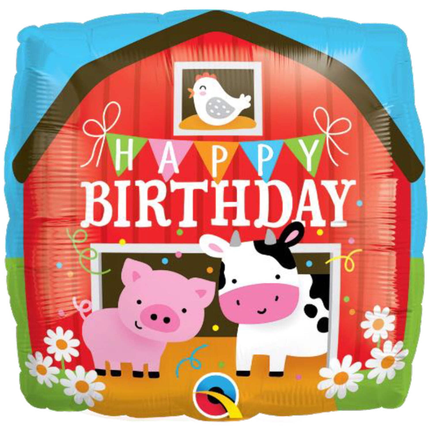18 inch Birthday Barn Qualatex Foil Mylar Balloon - Party Supplies ...