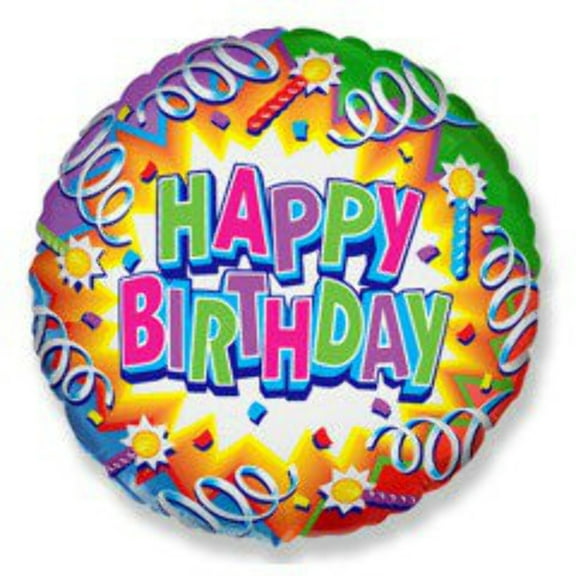 18 inch Birthday Candle Foil Mylar Balloon - Party Supplies Decorations
