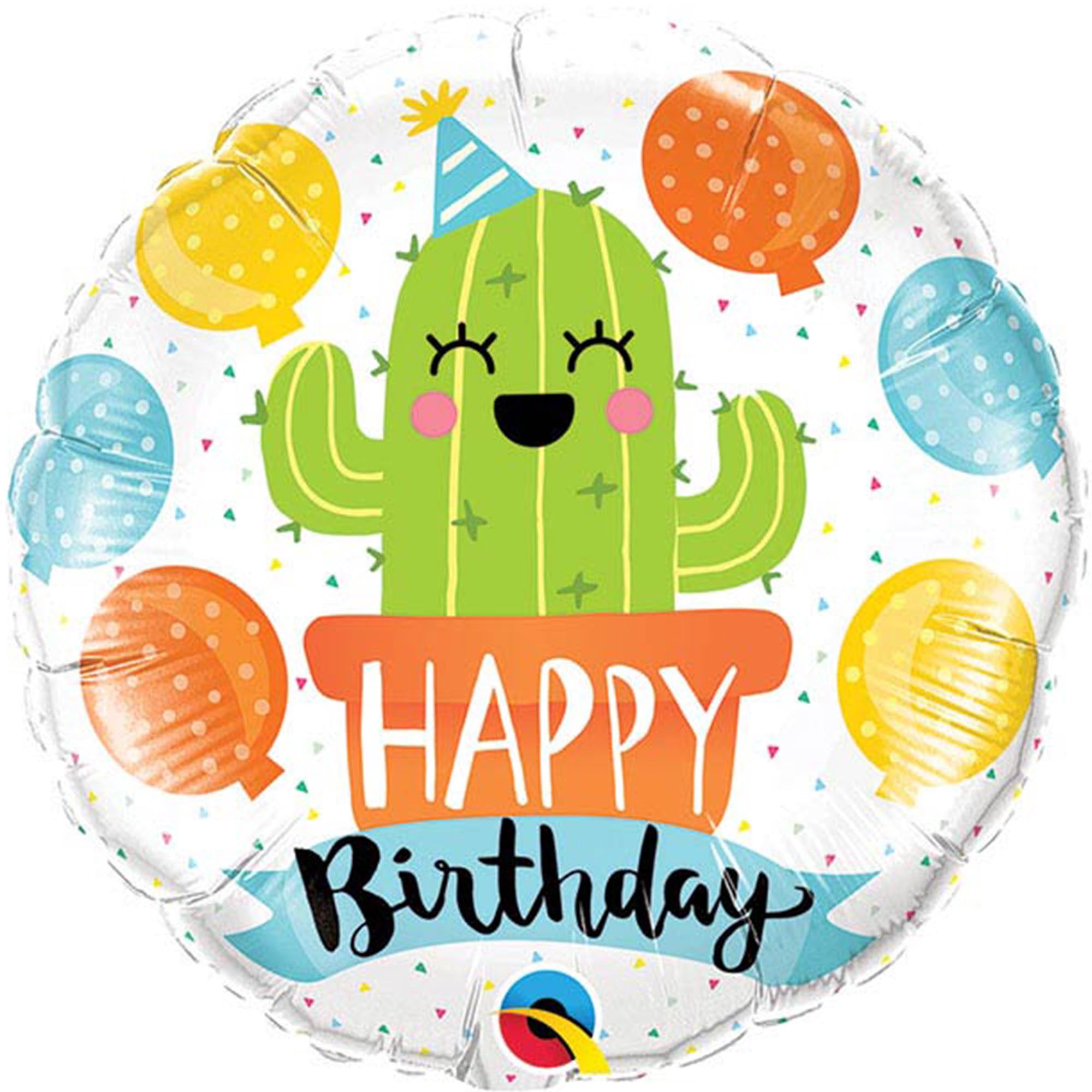 18 inch Birthday Party Cactus Qualatex Foil Mylar Balloon - Party ...