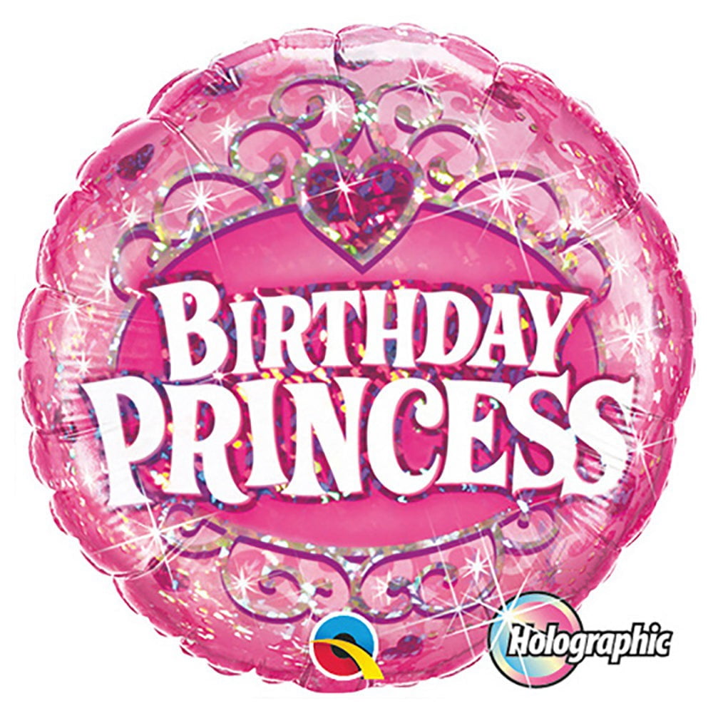 18 inch Birthday Princess Qualatex Foil Mylar Balloon - Party Supplies ...
