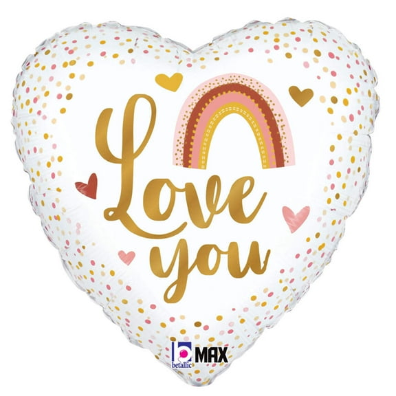 18 inch Boho Love You Foil Mylar Balloon - Party Supplies Decorations