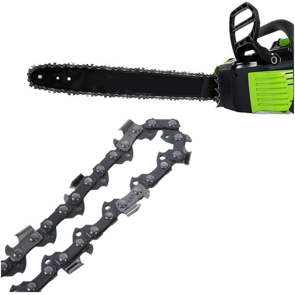 18 inch Chainsaw Chain 62 Drive Links .050" Gauge, 3/8" Pitch, 18" Replacement Chain Low-Kickback Chainsaw Chains Compatible with Husqvarna, Echo, Poulan & Craftsman