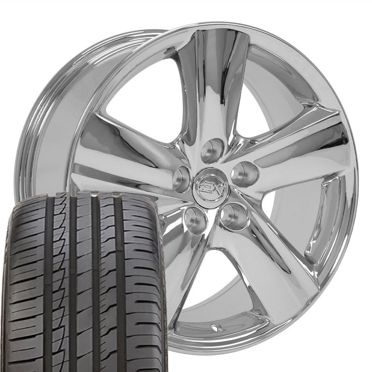 18x8 Rims Tires Fit Lexus GS Chrome Wheels Ironman Tires 74196
